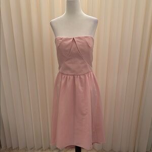 Elegant Pink Strapless Dress